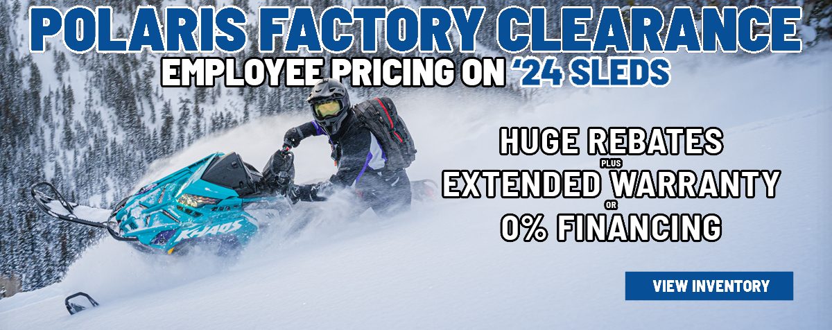 Polaris Factory Authorized Clearance – Take Advantage of Massive Snowmobile Discounts!